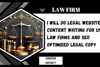 do legal website content writing for US law firms and SEO optimized legal copy
