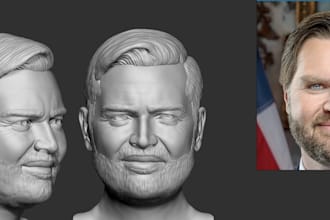 sculpt a realistic human likeness 3d model for printing