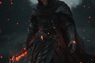 make concept art images for scenes in fantasy and horror
