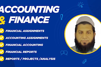 offer accounting and finance assignments, report of financial analysis in excel
