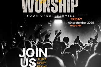 creat a beautiful and professional church flyer in 6 hours