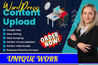 do wordpress data entry dropbox content uploader admin research work gmb listing
