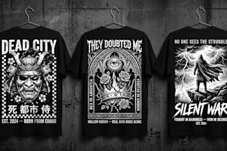 design vintage and streetwear t shirt typography