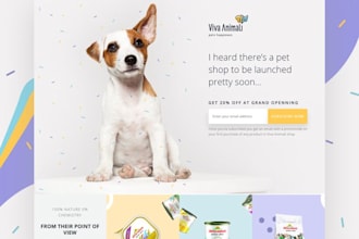 design shopify ecommerce website, pet store, beauty, shopify dropshipping store