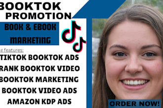 viral booktok video promotion book tiktok ads, book video marketing amazon kdp