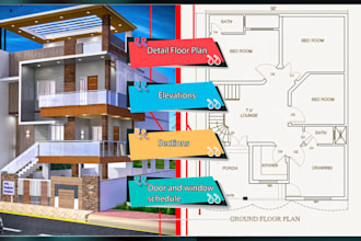 design 2d architectural  structural floor plan using autocad