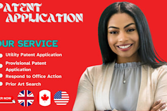 draft, research, and file a comprehensive design patent application us uk canada