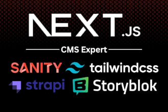 develop web apps using nextjs reactjs, sanity, strapi, headless cms