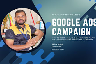 google ads campaign setup and optimization for PPC, search, display and pmax