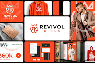 design luxury modern fashion streetwear clothing brand logo and branding kit