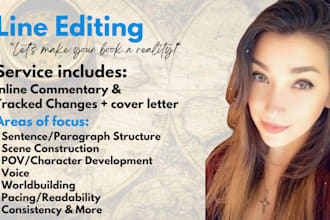 provide line editing for your book or story