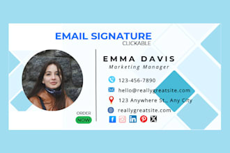 make a professional, clickable email signature