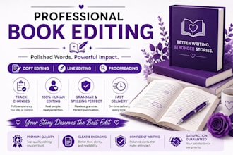 be your book editor and proofreader