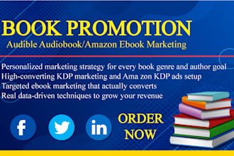 promote your amazon book , kindle book audiobook marketing