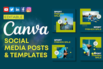 design custom canva templates for social media and branding