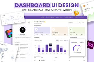 dashboard design, admin panel, saas and desktop UI UX design