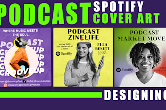 custom podcast cover art for spotify and professional design