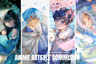 draw your original character in my art style couple fanart