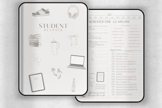 design custom digital planner, etsy digital planner, digital journal, amazon kdp