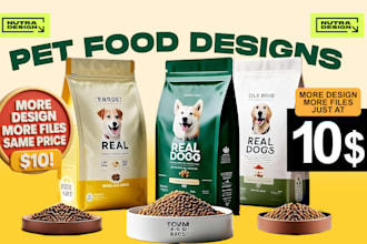 create pet food packaging with free realistic 3d mockups