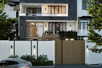 create a 3d floor plan, exterior rendering