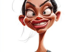 draw a funny caricature with my style