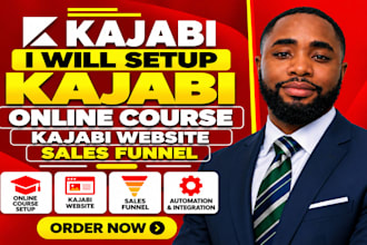 setup kajabi online course, kajabi website, sales funnel, kajabi expert