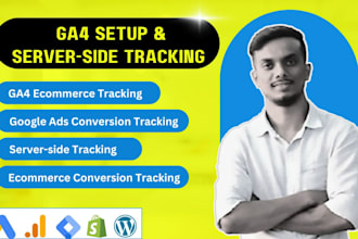 setup google analytics 4, ga4 server side tracking, ga4 ecommerce tracking