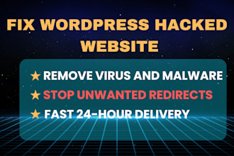 remove virus, malware, fix hacked wordpress site, and improve security