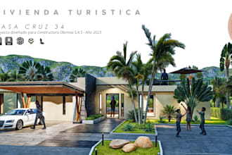 design 3d 2d  models in revit bim and render them in lumion