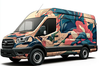 draw professionally vehicle wrap design