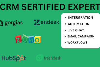 setup your gorgias, zendesk, freshdesk, zoho CRM