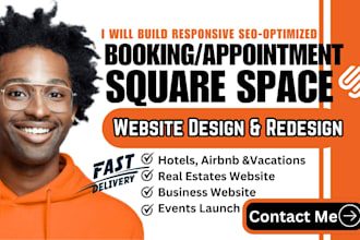 create ultimate wix, squarespace booking appointment website design or redesign