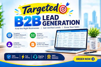 do targeted b2b linkedin lead generation prospect email list building gen