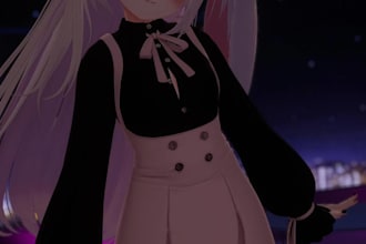 create a cutom vrchat avatar, 3d model, vrc character anime, vtuber and furry