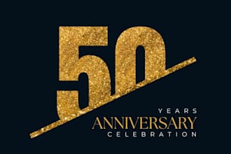 make anniversary, sports or event logo professionally