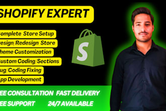 develop, fix, customize shopify themes, sections, and apps