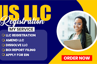 register US llc, dissolve llc, amend llc, apply for ein, file dba, boi report