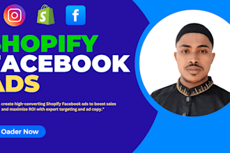 setup shopify facebook ads campaign,instgram ads,fb advertising, meta ads