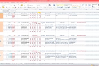 design a dynamic excel spreadsheet for you