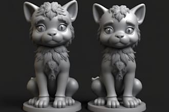 sculpt 3d animal model 3d pet model 3d character model for 3d printing stl file