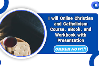 online christian and catholicism course, ebook, and workbook with presentation