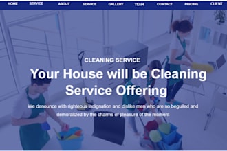 build cleaning service website, office cleaning, house, booking koala website