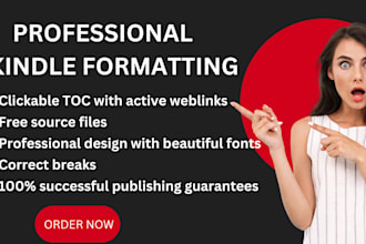 professionally format your kindle  book for amazon KDP publishing