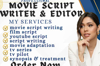 make film breakdown, schedule and budget with movie magic, film pitch deck