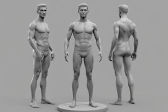 sculpt custom 3d head model 3d full body model 3d face model for 3d printing