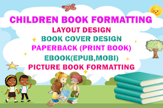do children ebook, kids activity book children story book ebook writer
