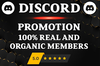 grow,advertise and promote your discord server,organic growth to get real user