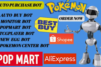 do auto purchase bot, tcgpalyer bot, monitor bot , buying bot