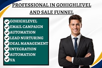 do gohighlevel email campaign automation lead nurturing ghl deal management va